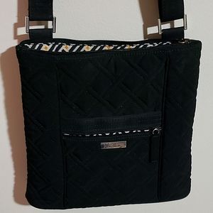 Black quilted crossbody purse
